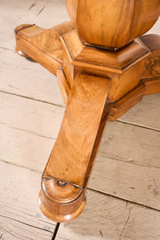 Exceptional 19th century Walnut and inset grey marble Gueridon table
