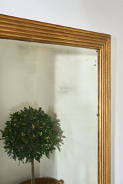 Very large 19th century Square reeded overmantel mirror - TallBoy Interiors