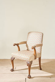 c.1920's carved frame open arm desk chair - TallBoy Interiors