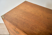 19th century solid teak Anglo-Indian campaign chest of drawers - TallBoy Interiors