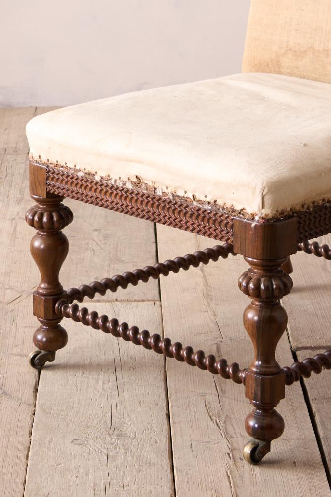 Large Regency rosewood slipper chair