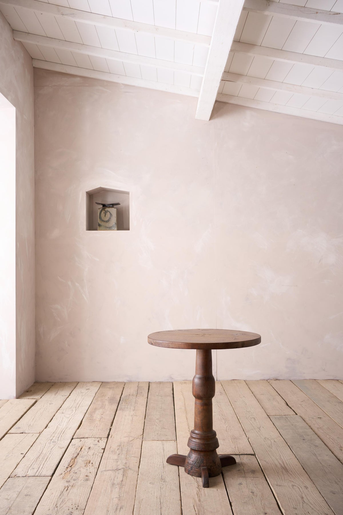 Early 19th century French walnut and oak lamp table - TallBoy Interiors