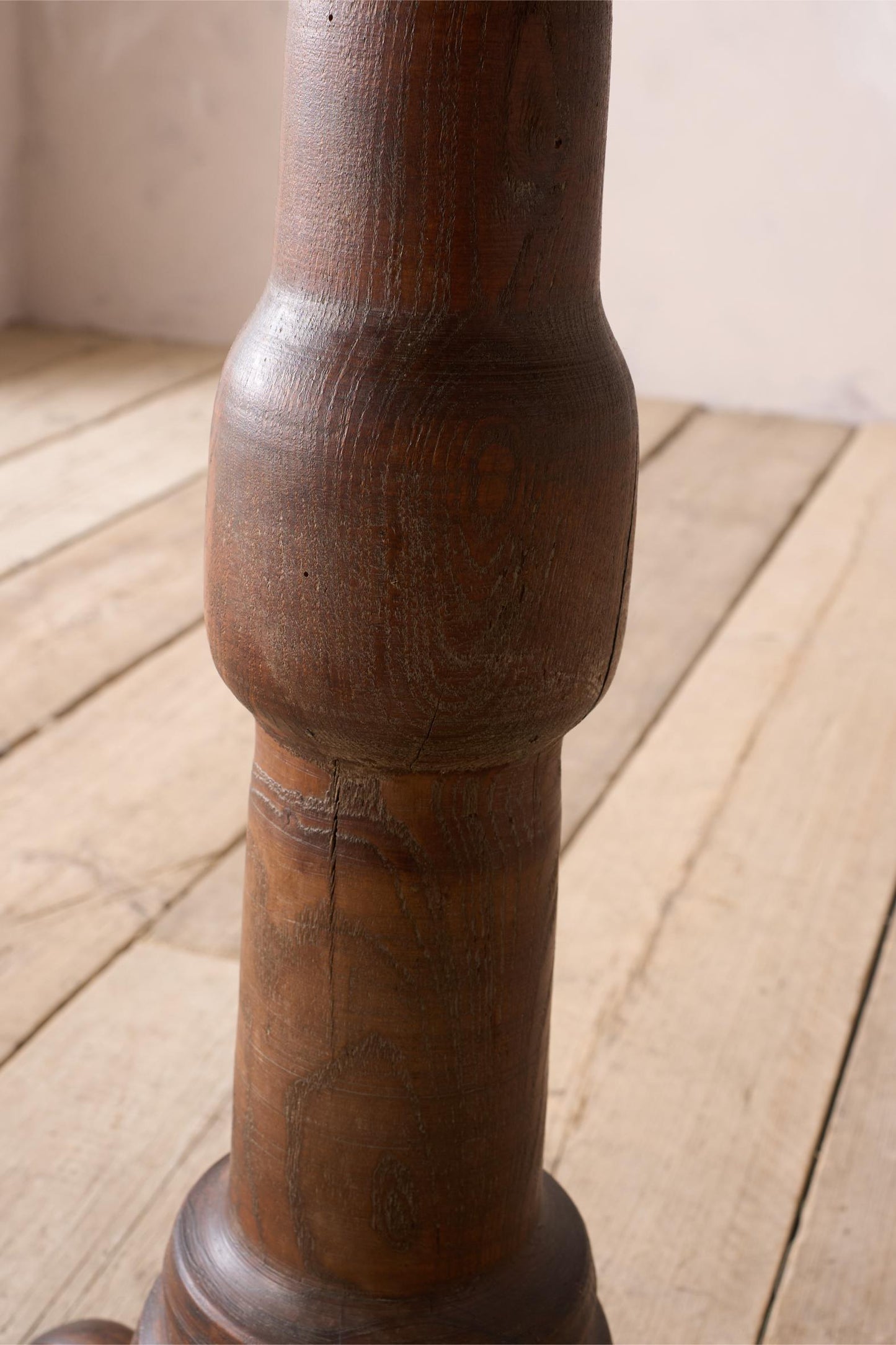 Early 19th century French walnut and oak lamp table