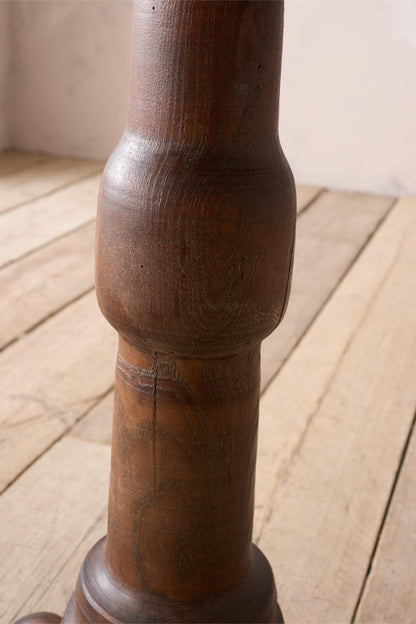 Early 19th century French walnut and oak lamp table