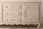 18th century oak sideboard in rustic white paint - TallBoy Interiors