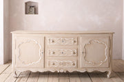 18th century oak sideboard in rustic white paint - TallBoy Interiors