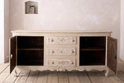 18th century oak sideboard in rustic white paint - TallBoy Interiors