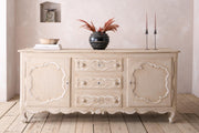 18th century oak sideboard in rustic white paint - TallBoy Interiors
