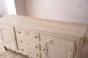 18th century oak sideboard in rustic white paint - TallBoy Interiors