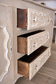 18th century oak sideboard in rustic white paint - TallBoy Interiors