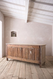 18th century oak sideboard in rustic white paint - TallBoy Interiors