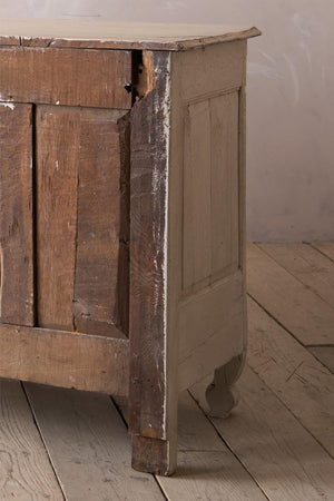 18th century oak sideboard in rustic white paint