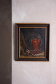 c.1930 oil on board 'The Japanese Doll' By Wini Buzzard