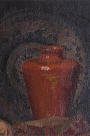 c.1930 oil on board 'The Japanese Doll' By Wini Buzzard