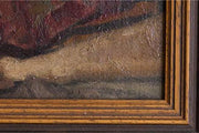 c.1930 oil on board 'The Japanese Doll' By Wini Buzzard