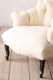 Napoleon III Buttoned fishtail armchair - TallBoy Interiors