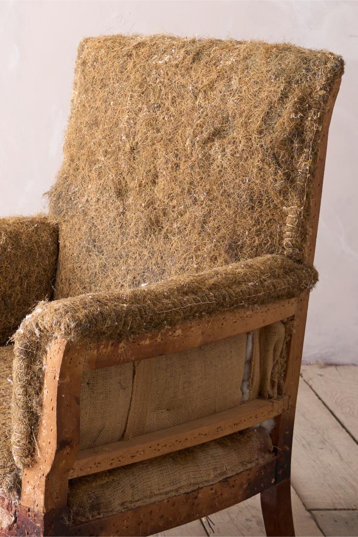 English Edwardian square back armchair