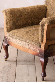 English Edwardian square back armchair - TallBoy Interiors