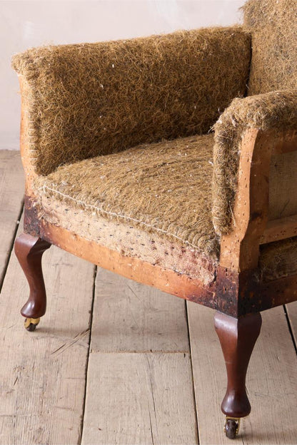 English Edwardian square back armchair