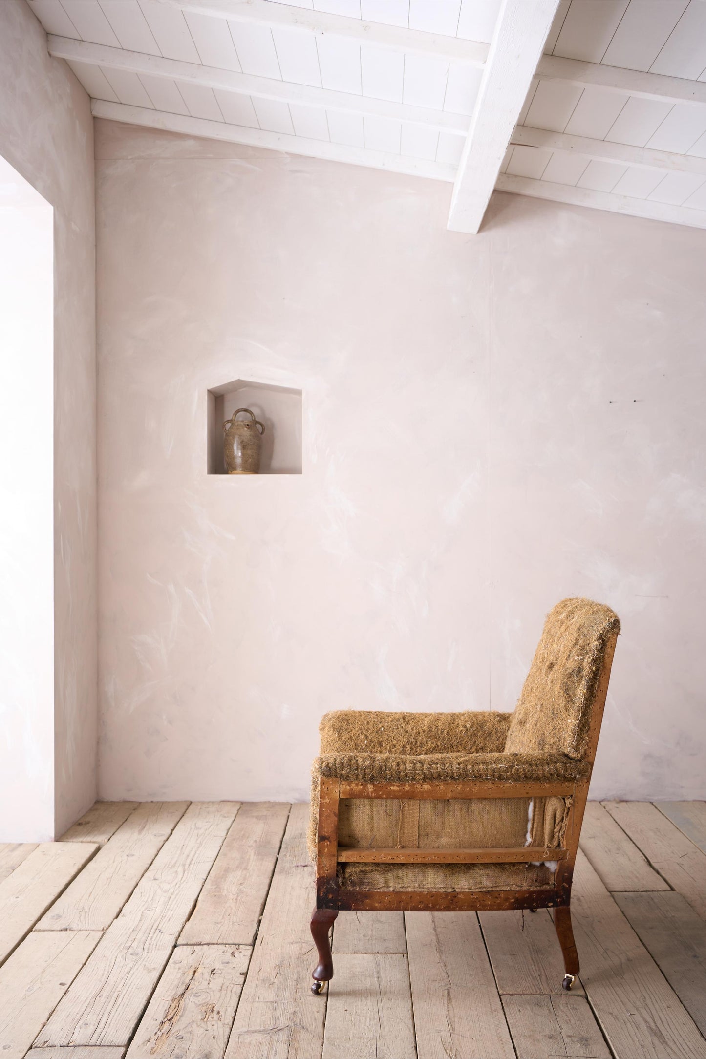 English Edwardian square back armchair