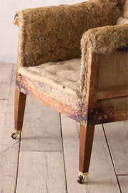English Edwardian wingback armchair