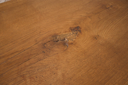 20th century Naturalistic oak slab console table
