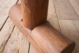 20th century Naturalistic oak slab console table