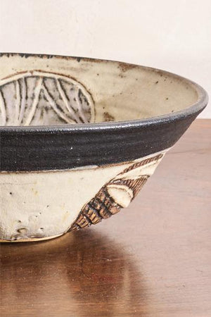 20th century large abstract patterned bowl