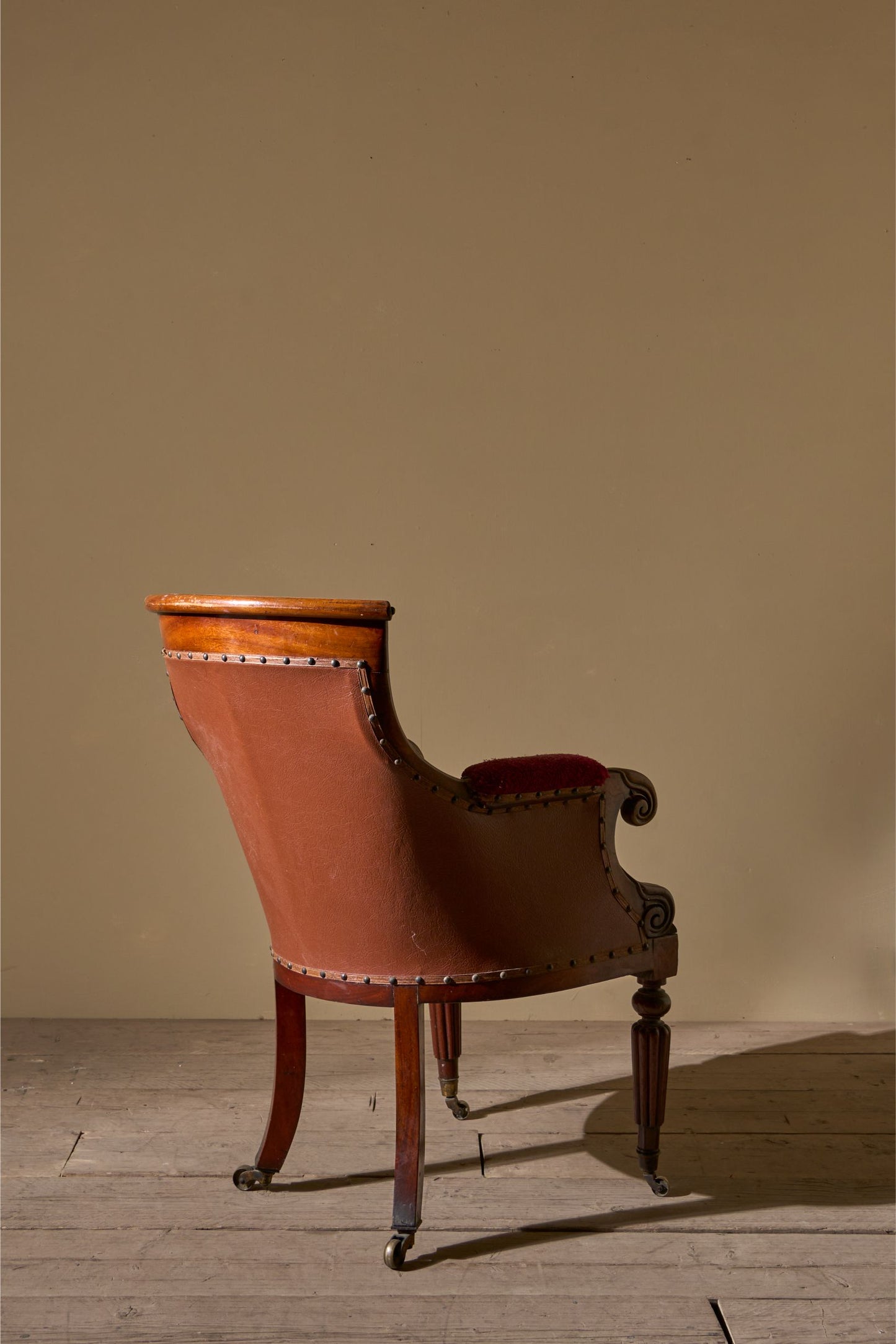 Victorian cane seated country house library chair