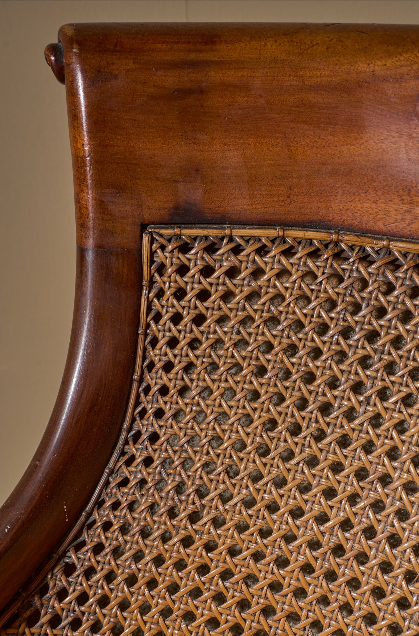 Victorian cane seated country house library chair
