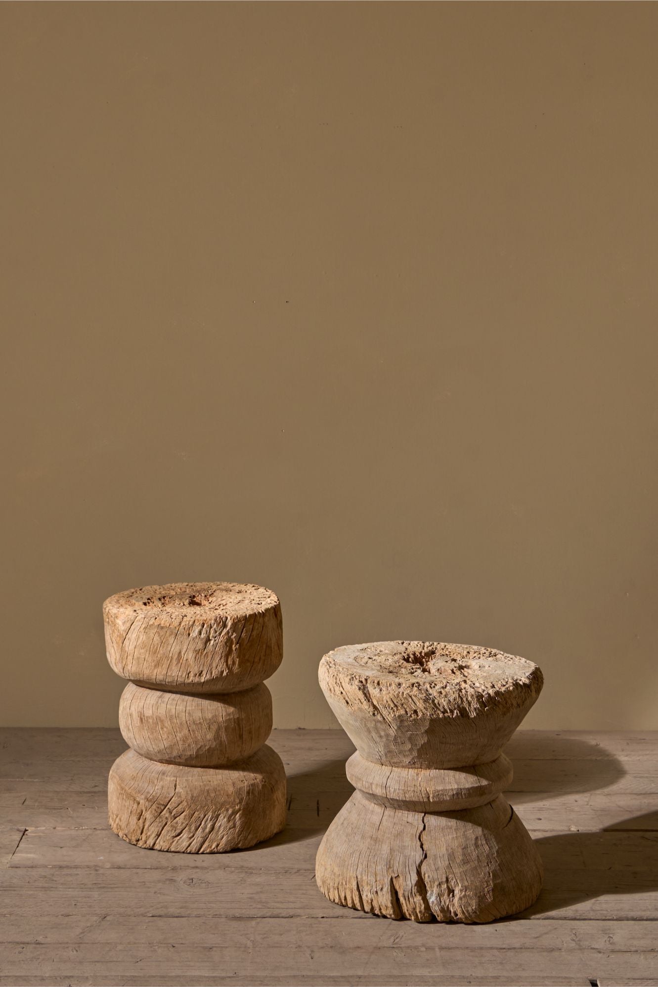 Pair of 19th century Rustic wood side tables