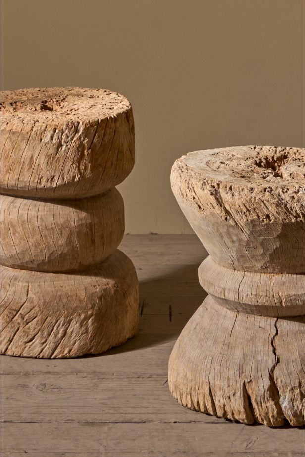 Pair of 19th century Rustic wood side tables