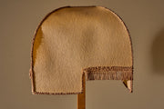 Art Deco satinwood floor lamp with velum shade - TallBoy Interiors