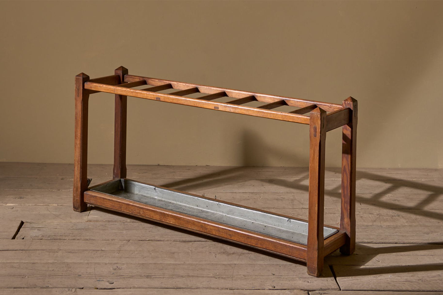 Long 19th century pine stick stand