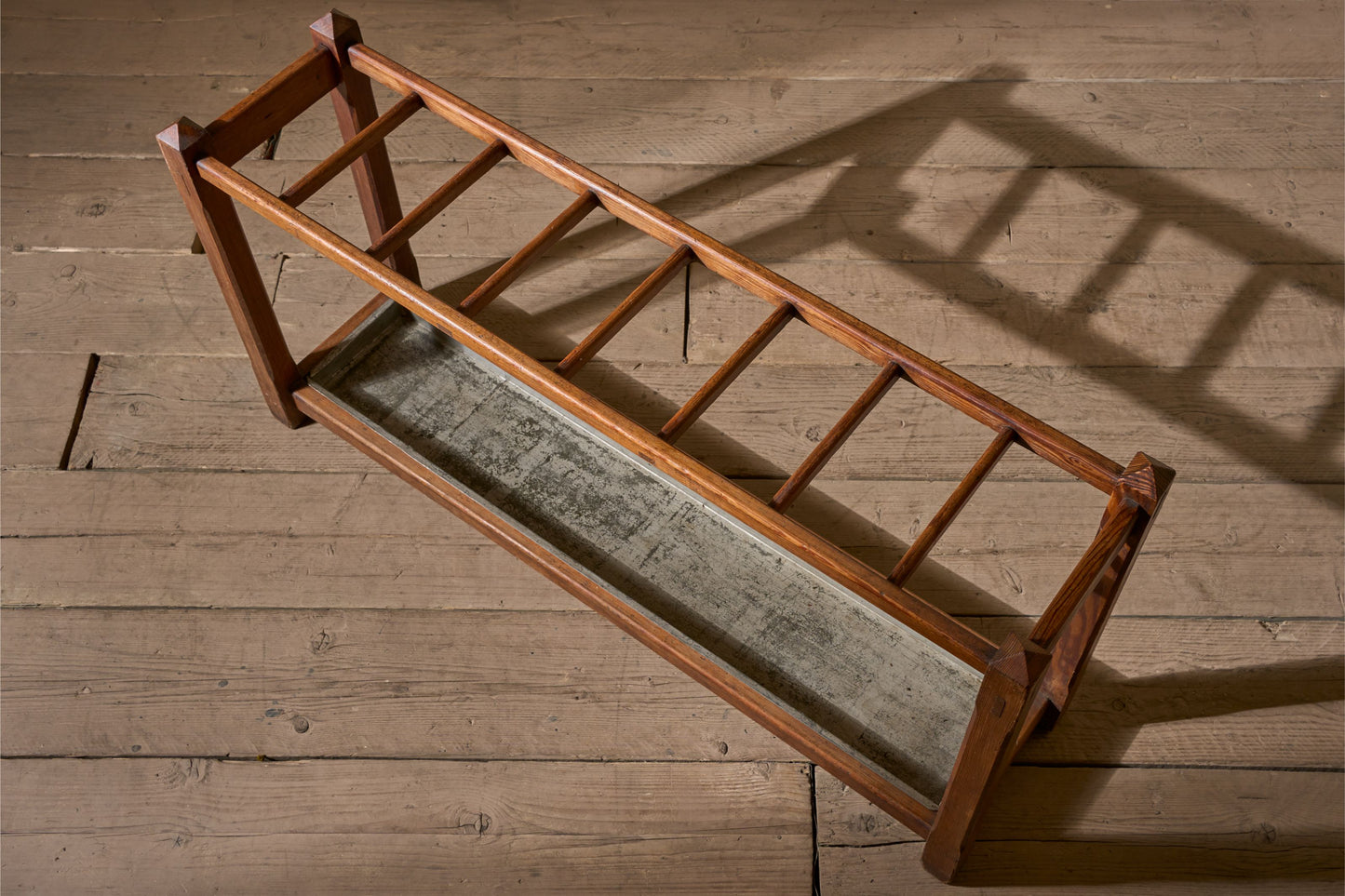 Long 19th century pine stick stand