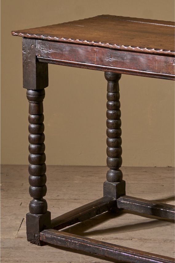 18th century Oak bobbin legged occasional table - TallBoy Interiors