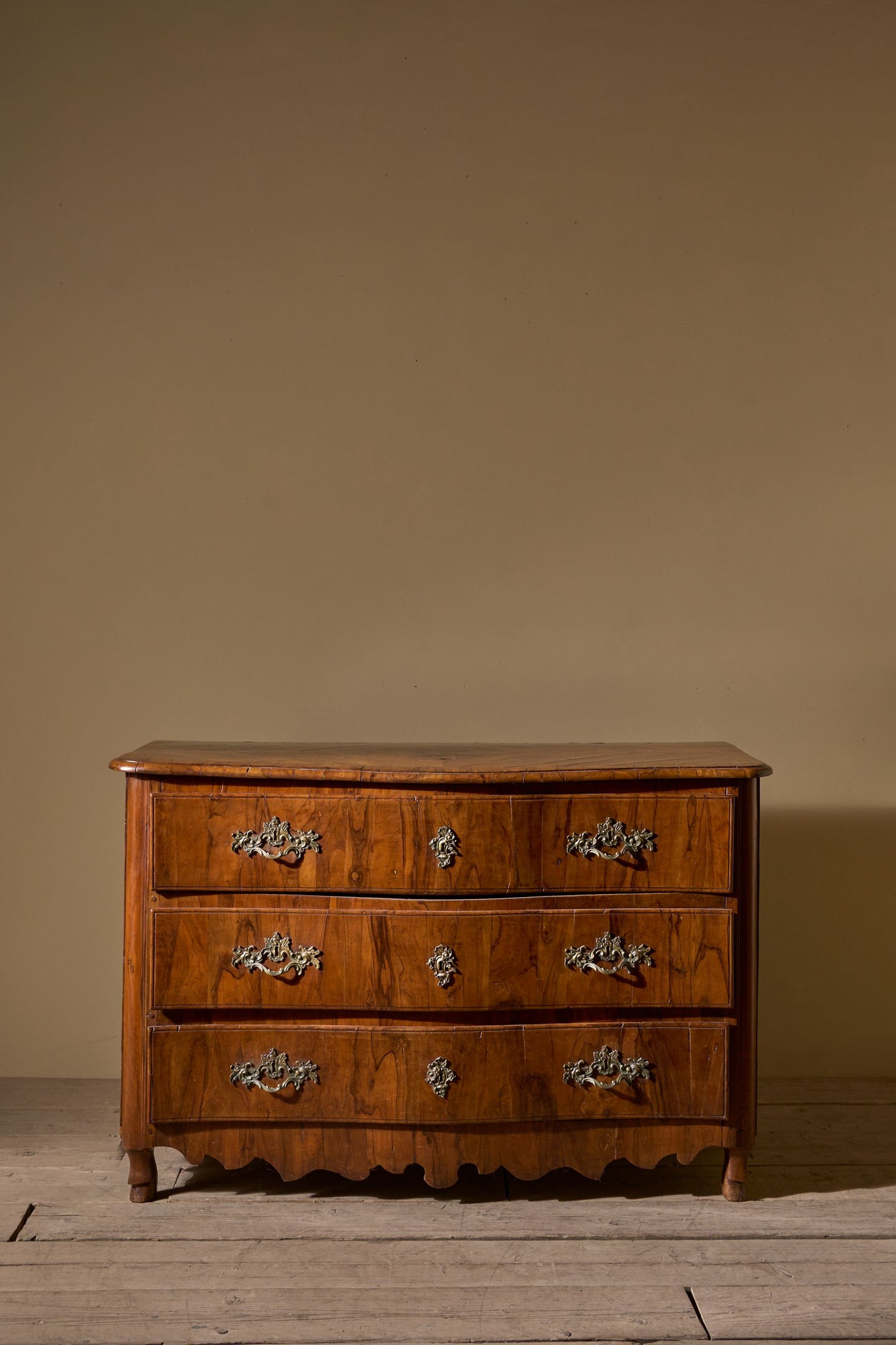 Rare 18th century Maltese Olive wood chest of drawers