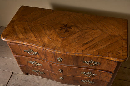 Rare 18th century Maltese Olive wood chest of drawers