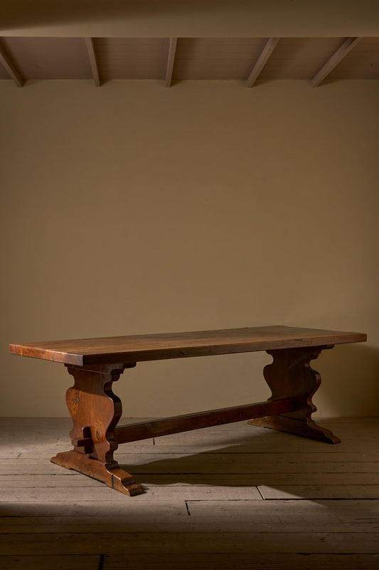 19th Century solid oak refectory dining table - TallBoy Interiors