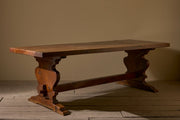 19th Century solid oak refectory dining table - TallBoy Interiors