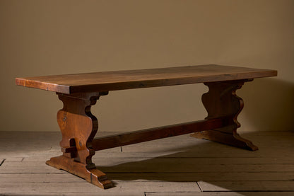 19th Century solid oak refectory dining table