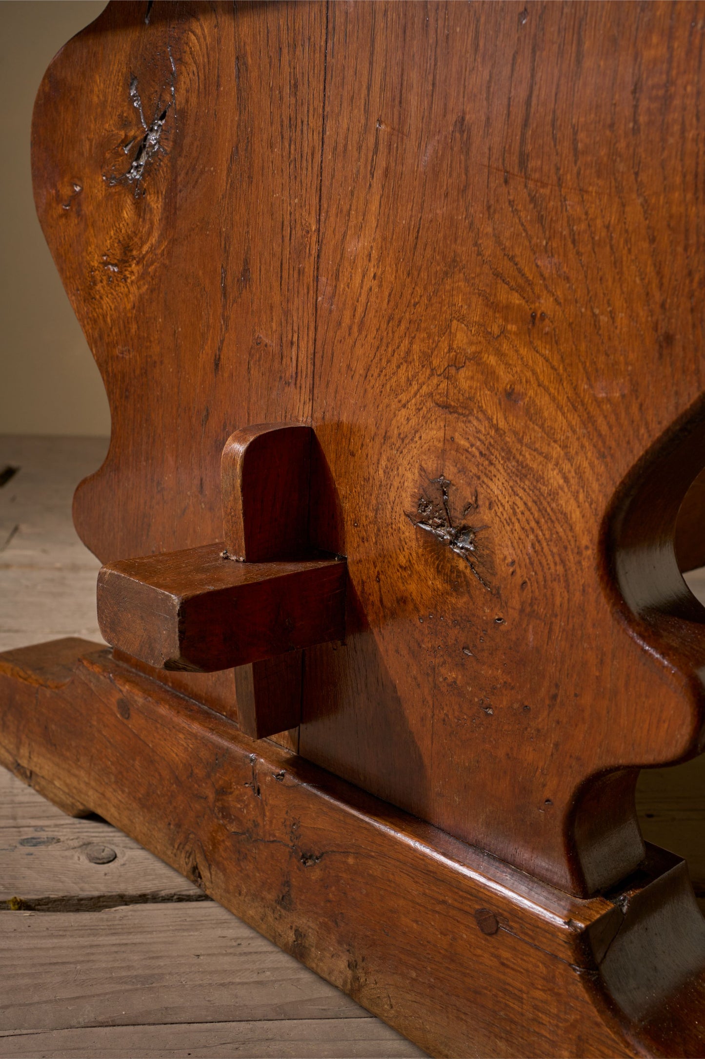 19th Century solid oak refectory dining table