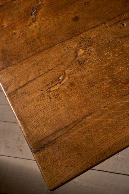 19th Century solid oak refectory dining table