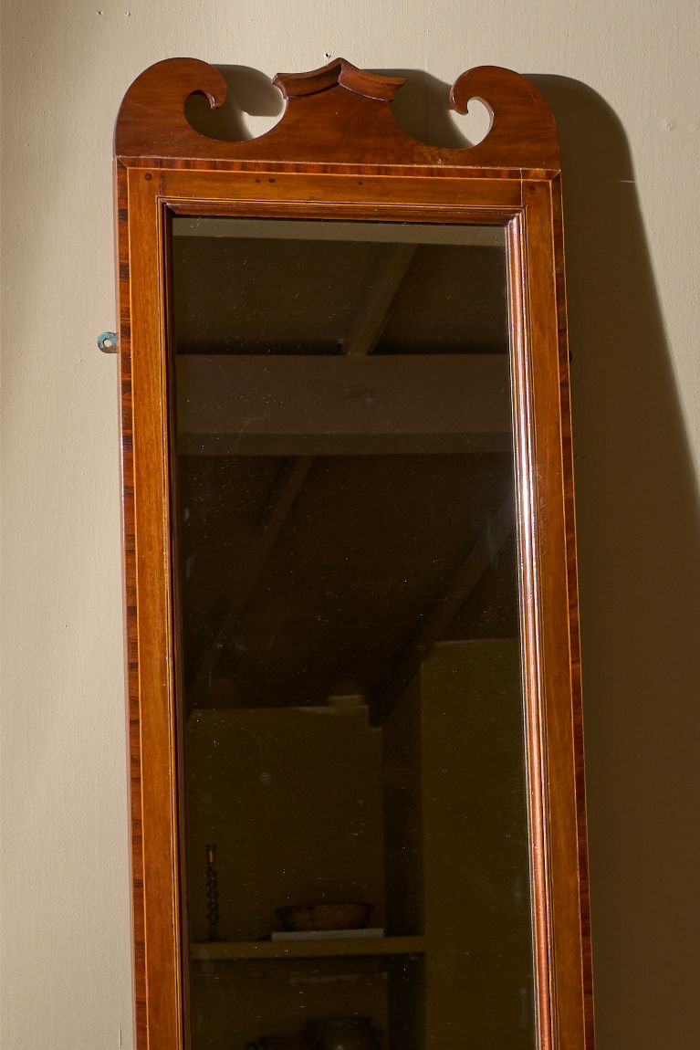 19th century Tall mahogany pier mirror