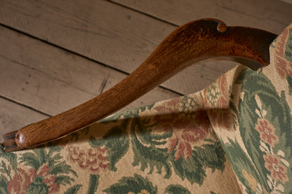 Georgian mahogany desk chair in tapestry fabric
