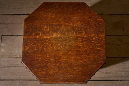 Art Deco limed oak shelved side table