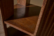 Art Deco limed oak shelved side table - TallBoy Interiors