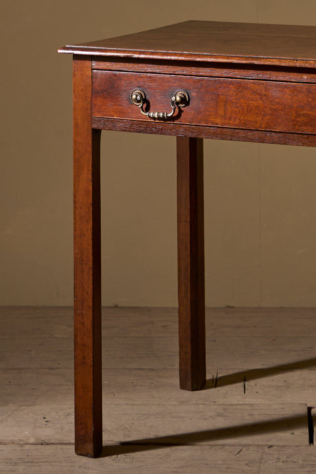 18th century oak single drawer side table - 1