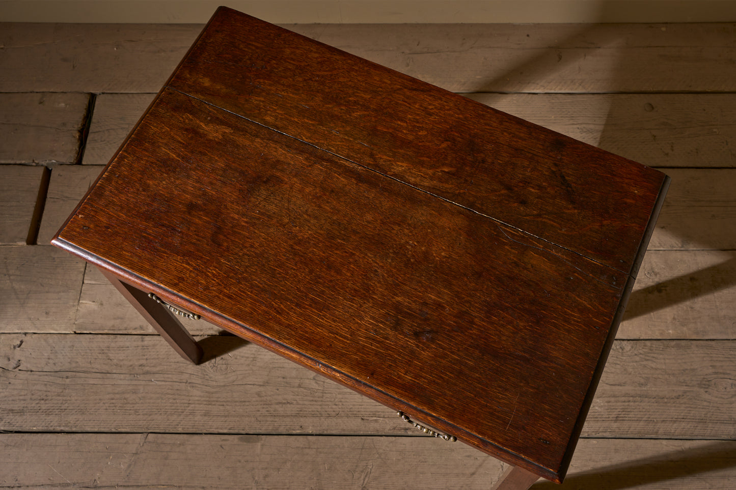 18th century oak single drawer side table - 1