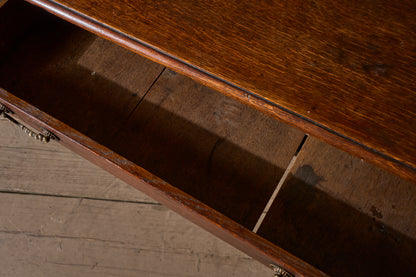 18th century oak single drawer side table - 1